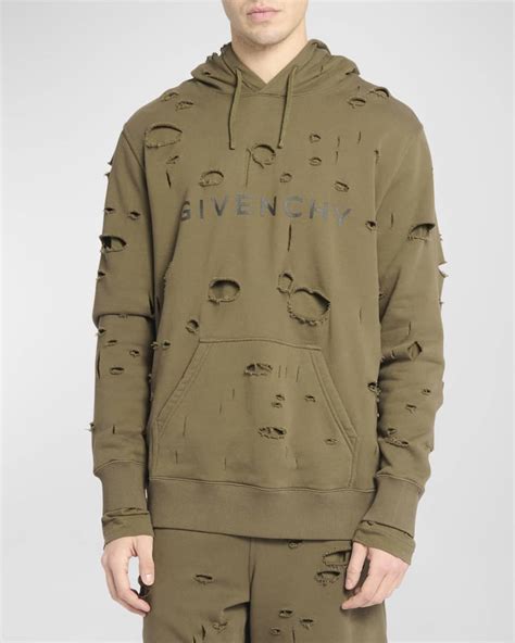 givenchy hoodie ripped|givenchy men's destroyed hoodie.